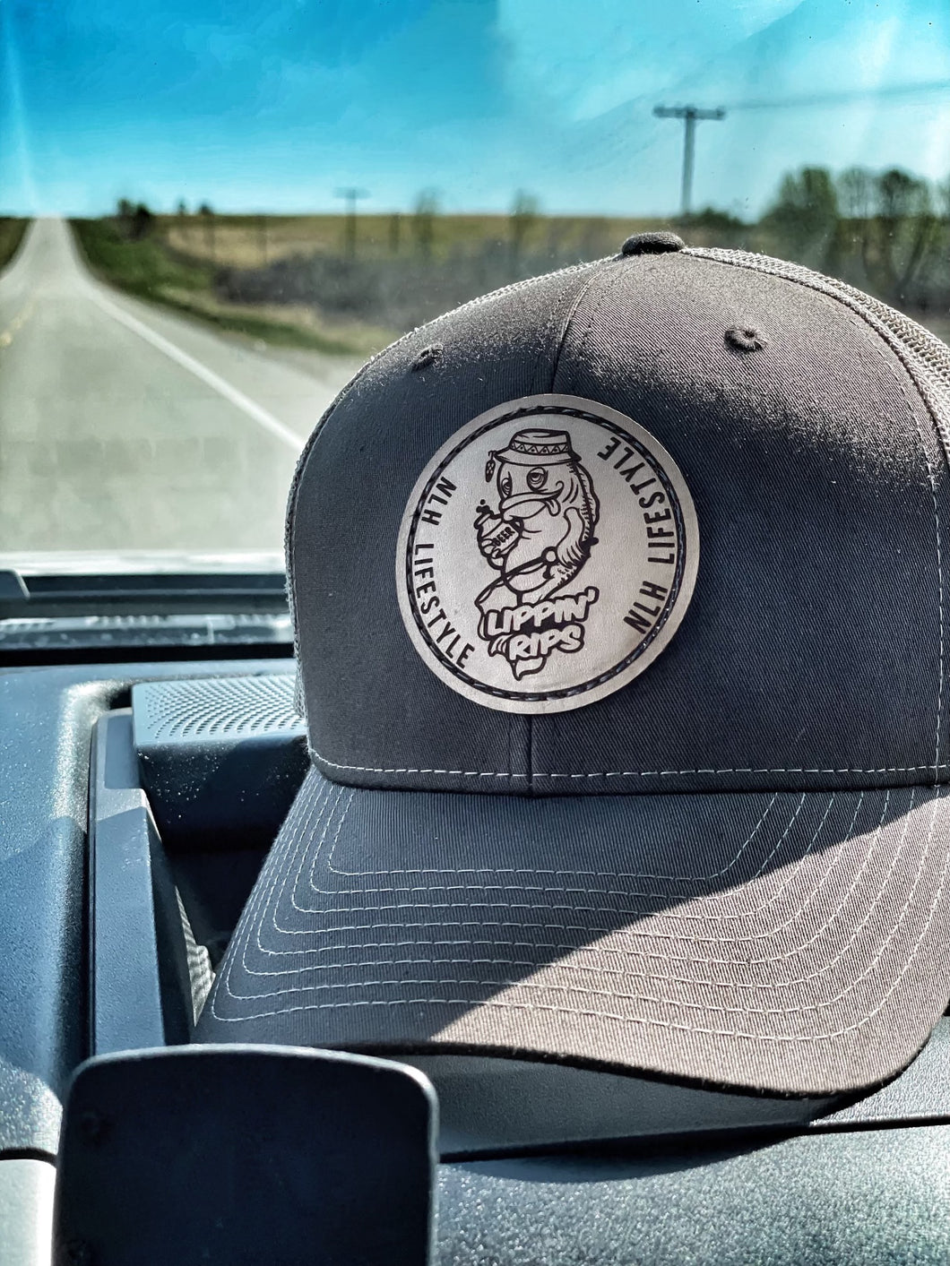 NLH Lifestyle Series - “LIPPIN’ RIPS” Leather Patch Hat